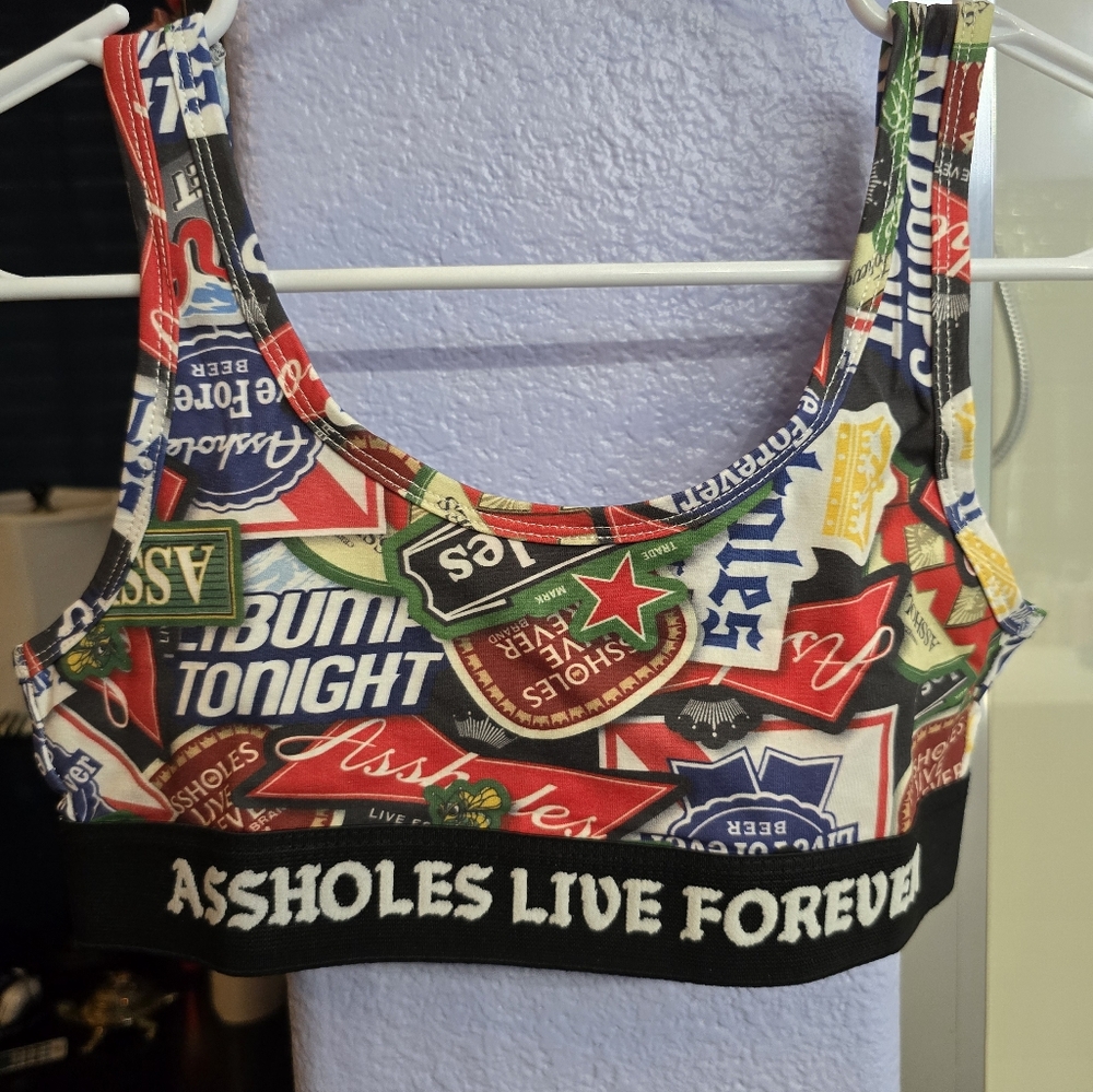 Assholes Live Forever Sports Bra